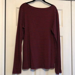 Women’s Gap Long Sleeve striped Boat Neck Tee
